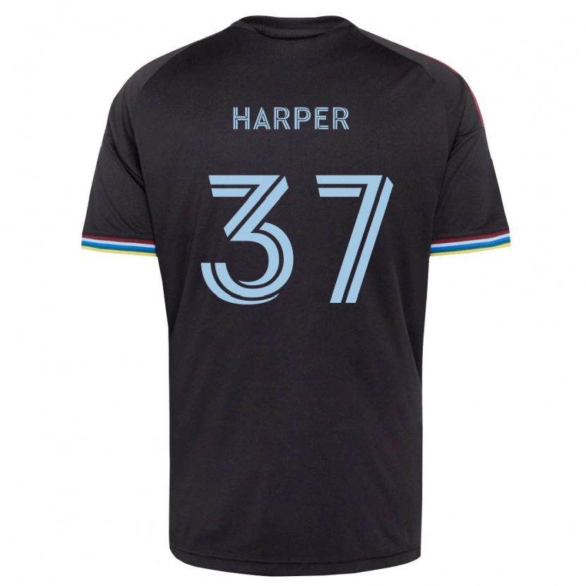 Danxen Kvinder Charlie Harper #37 Sort Himmelblå Hjemmebane Spillertrøjer 2026/27 Trøje T-Shirt