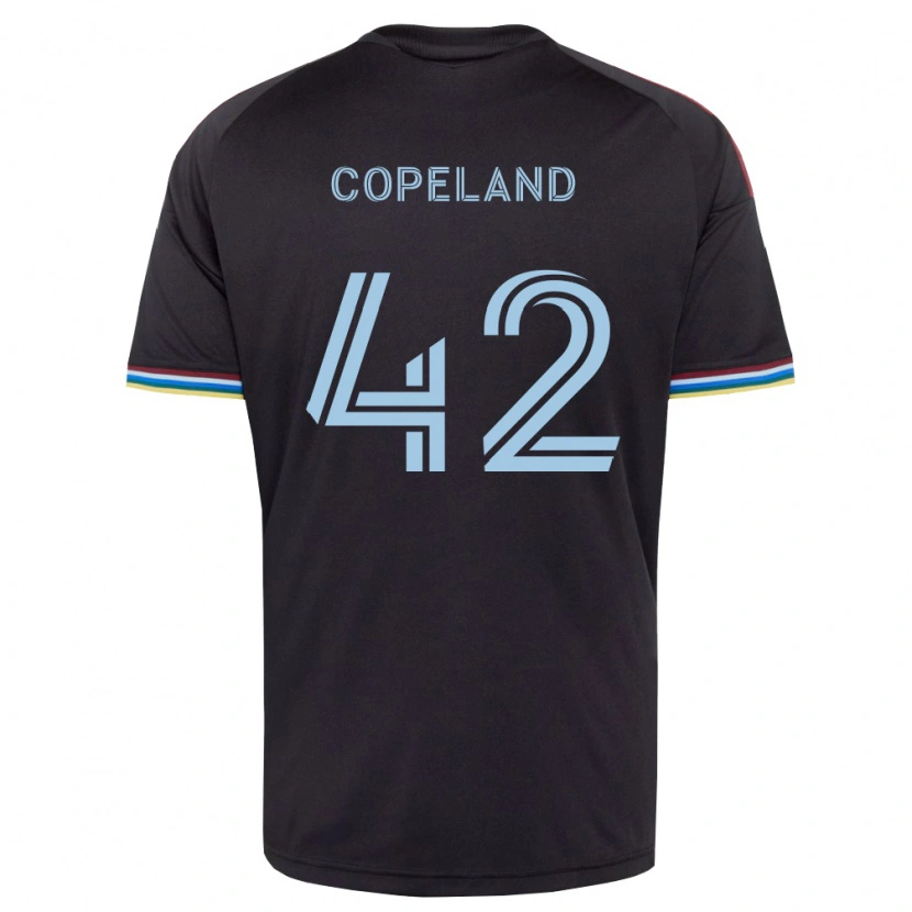 Danxen Kvinder Josh Copeland #42 Sort Himmelblå Hjemmebane Spillertrøjer 2026/27 Trøje T-Shirt