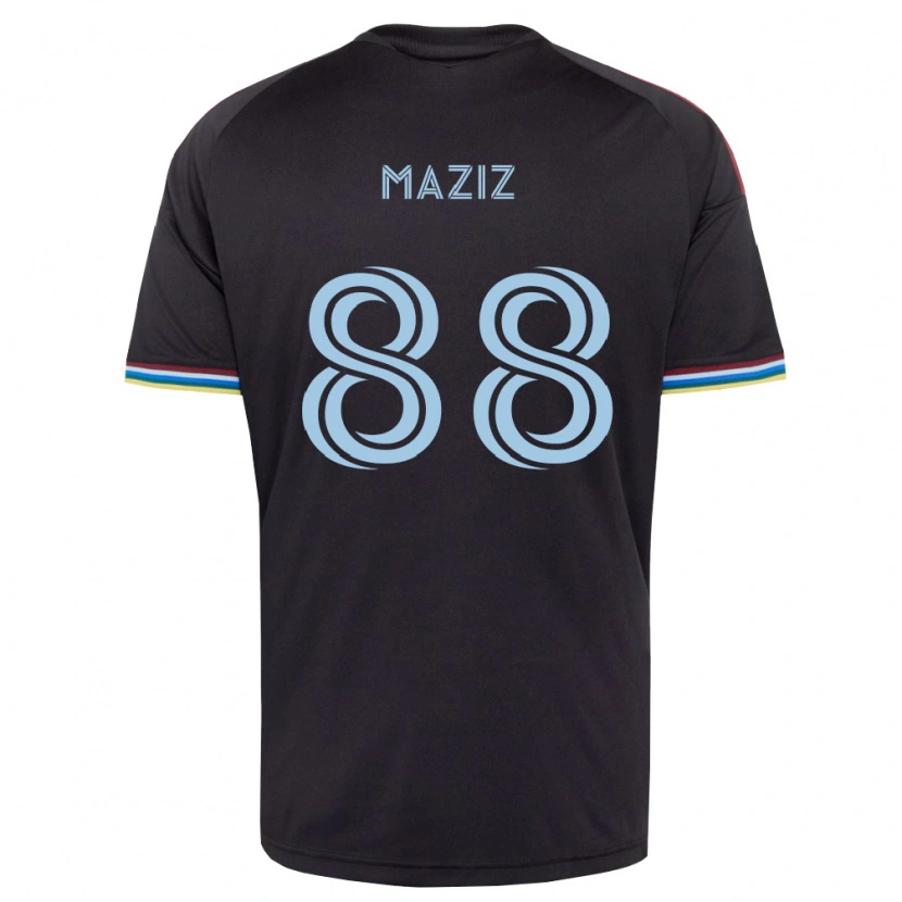 Danxen Kvinder Youssef Maziz #88 Sort Himmelblå Hjemmebane Spillertrøjer 2026/27 Trøje T-Shirt