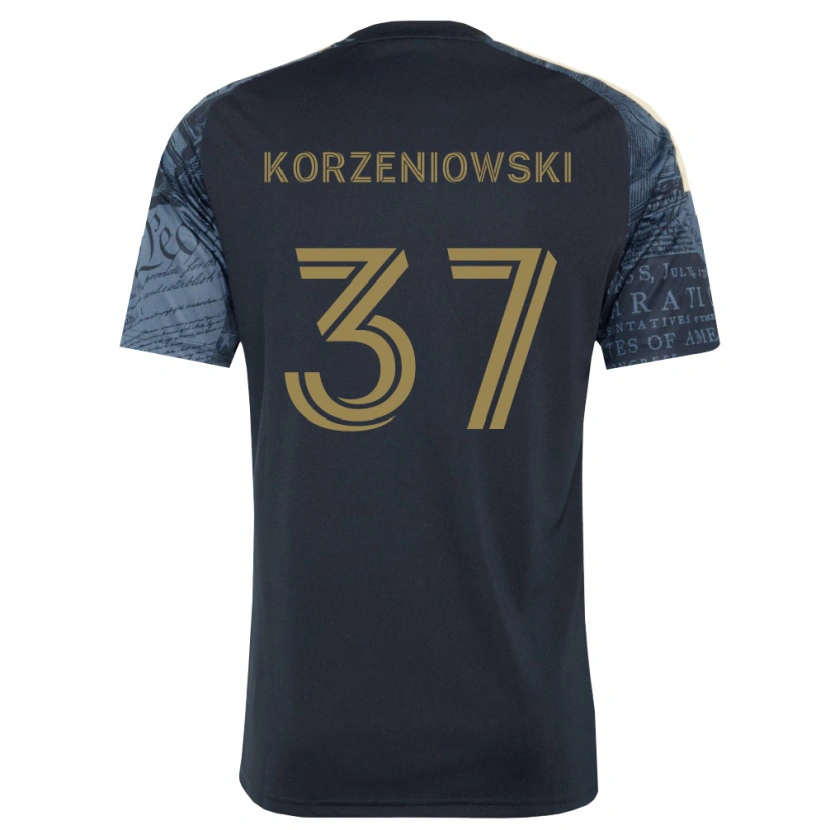 Danxen Kvinder Stas Korzeniowski #37 Marineblå Brun Hjemmebane Spillertrøjer 2026/27 Trøje T-Shirt