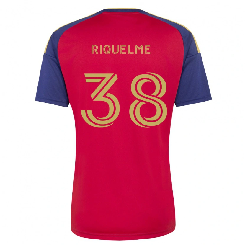 Danxen Kvinder Antonio Riquelme #38 Kongelig Blå Brun Rød Hjemmebane Spillertrøjer 2026/27 Trøje T-Shirt