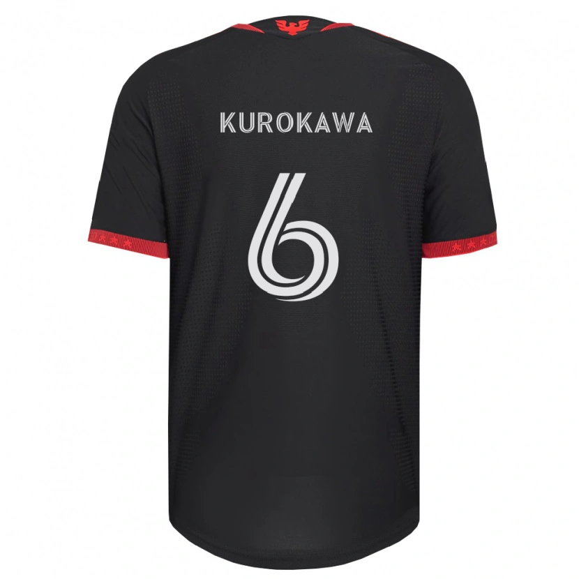 Danxen Kvinder Keisuke Kurokawa #6 Sort Hvid Rød Hjemmebane Spillertrøjer 2026/27 Trøje T-Shirt