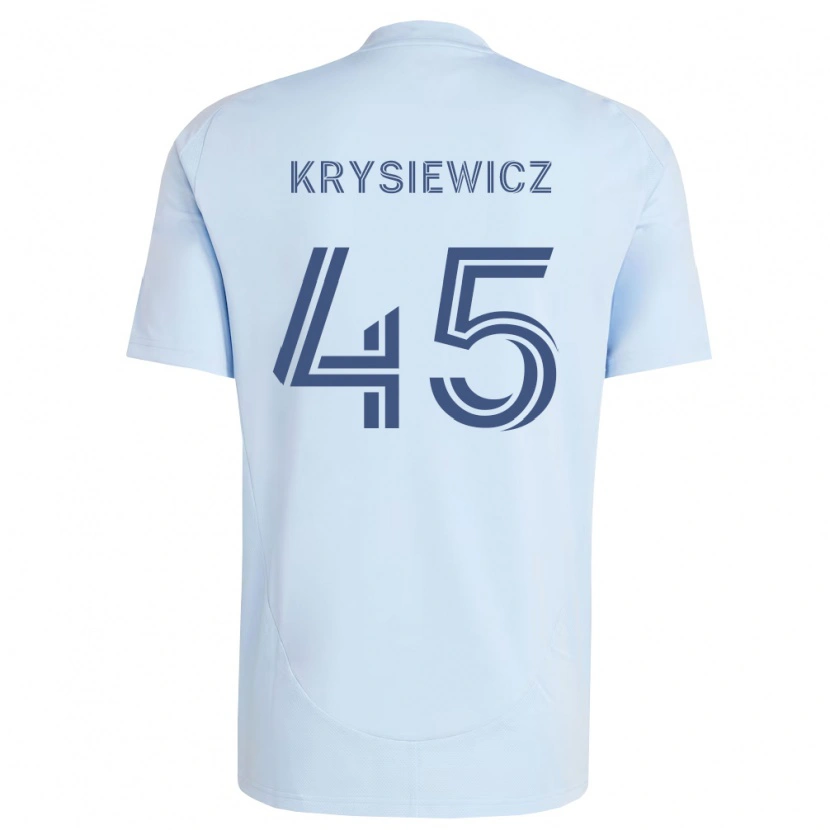Danxen Kvinder Brady Krysiewicz #45 Lyseblå Lysegrå Hjemmebane Spillertrøjer 2026/27 Trøje T-Shirt