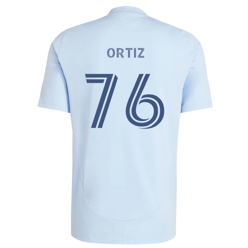 Danxen Kvinder Johann Ortiz #76 Lyseblå Lysegrå Hjemmebane Spillertrøjer 2026/27 Trøje T-Shirt