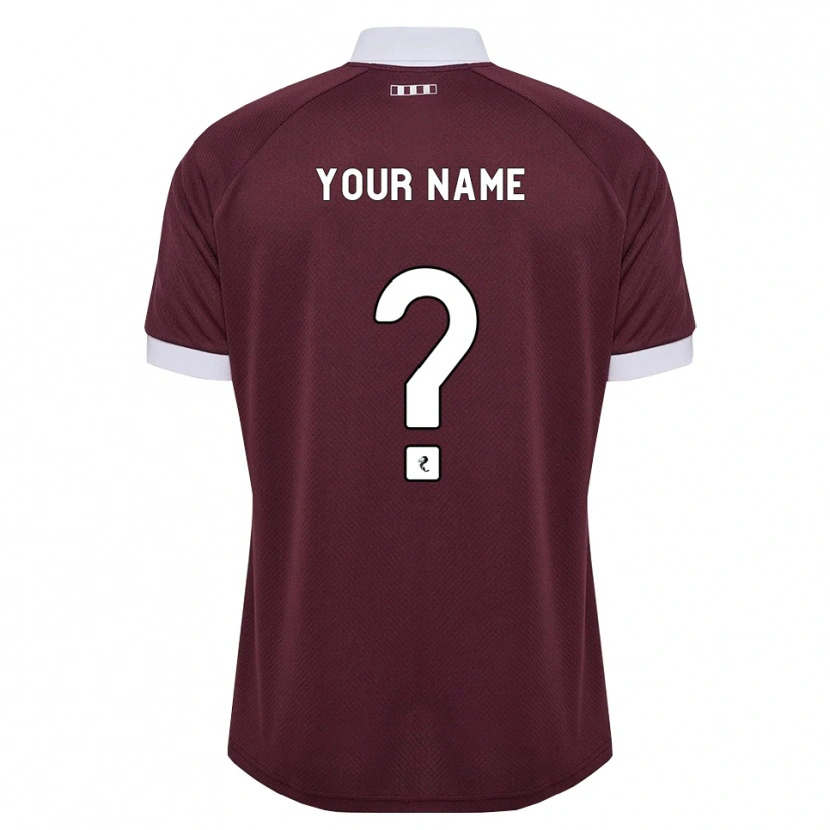 Danxen Kvinder Dit Navn #0 Bordeaux Hvid Hjemmebane Spillertrøjer 2026/27 Trøje T-Shirt