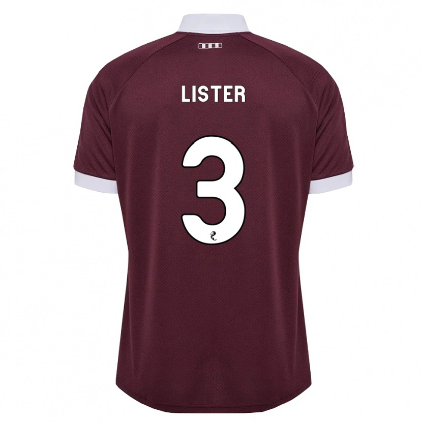 Danxen Kvinder Henry Lister #3 Bordeaux Hvid Hjemmebane Spillertrøjer 2026/27 Trøje T-Shirt