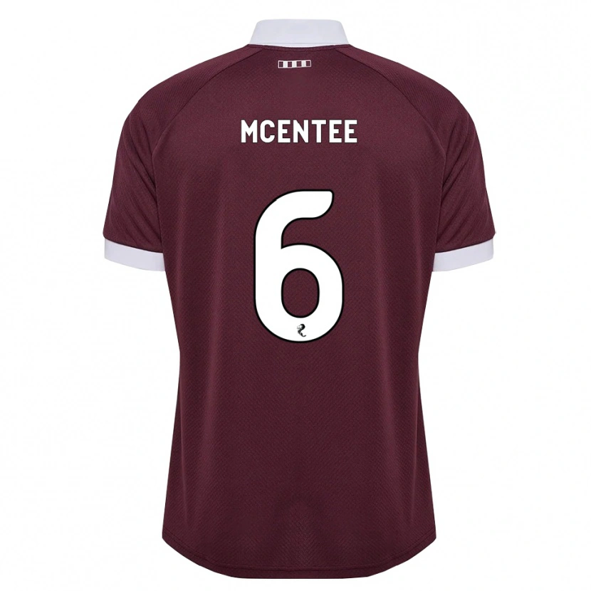 Danxen Kvinder Oisin Mcentee #6 Bordeaux Hvid Hjemmebane Spillertrøjer 2026/27 Trøje T-Shirt
