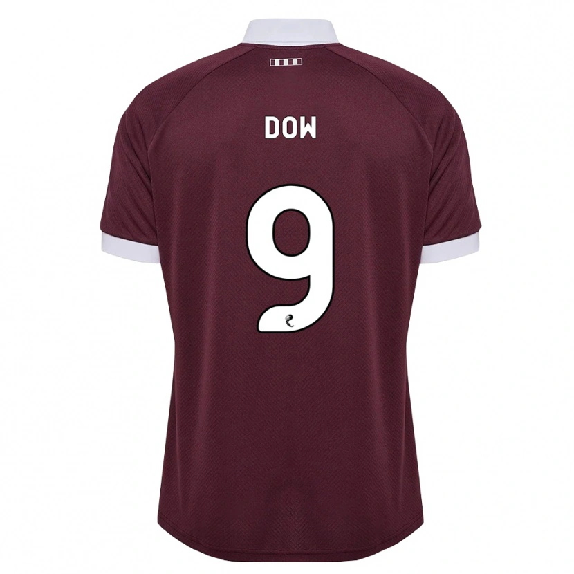 Danxen Kvinder Connor Dow #9 Bordeaux Hvid Hjemmebane Spillertrøjer 2026/27 Trøje T-Shirt