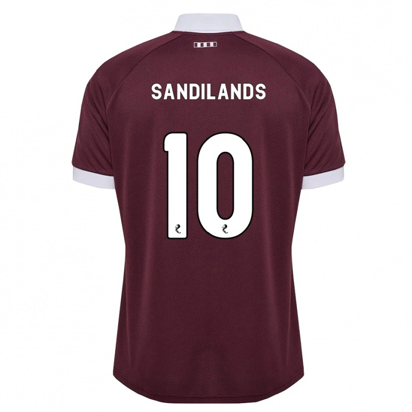 Danxen Kvinder Callum Sandilands #10 Bordeaux Hvid Hjemmebane Spillertrøjer 2026/27 Trøje T-Shirt