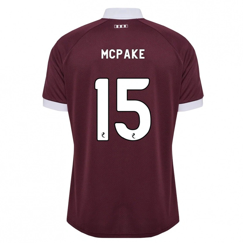 Danxen Kvinder Josh Mcpake #15 Bordeaux Hvid Hjemmebane Spillertrøjer 2026/27 Trøje T-Shirt