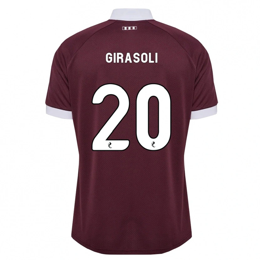Danxen Kvinder Carly Girasoli #20 Bordeaux Hvid Hjemmebane Spillertrøjer 2026/27 Trøje T-Shirt