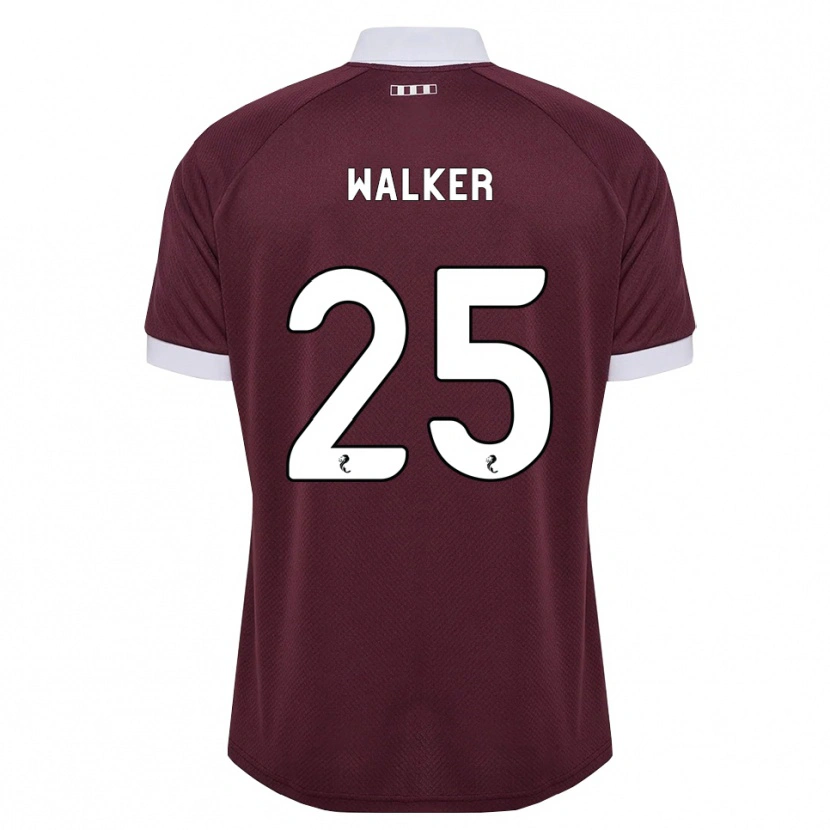 Danxen Kvinder Liam Walker #25 Bordeaux Hvid Hjemmebane Spillertrøjer 2026/27 Trøje T-Shirt