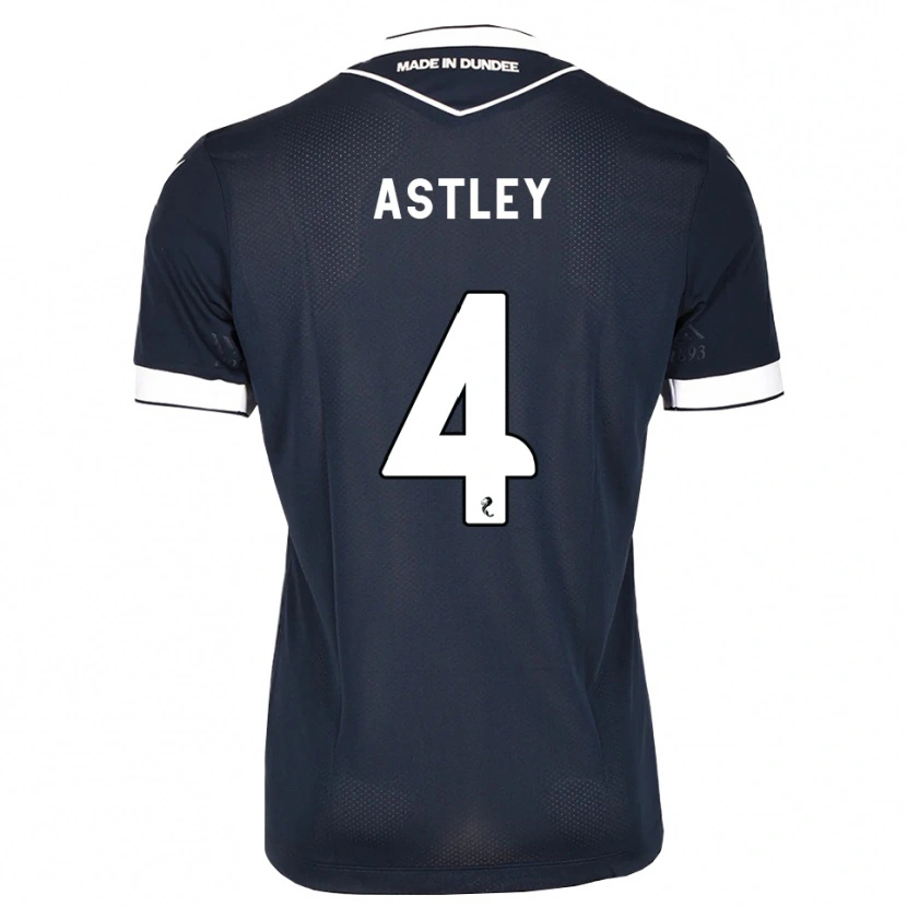 Danxen Kvinder Ryan Astley #4 Midnatsblå Hvid Hjemmebane Spillertrøjer 2026/27 Trøje T-Shirt