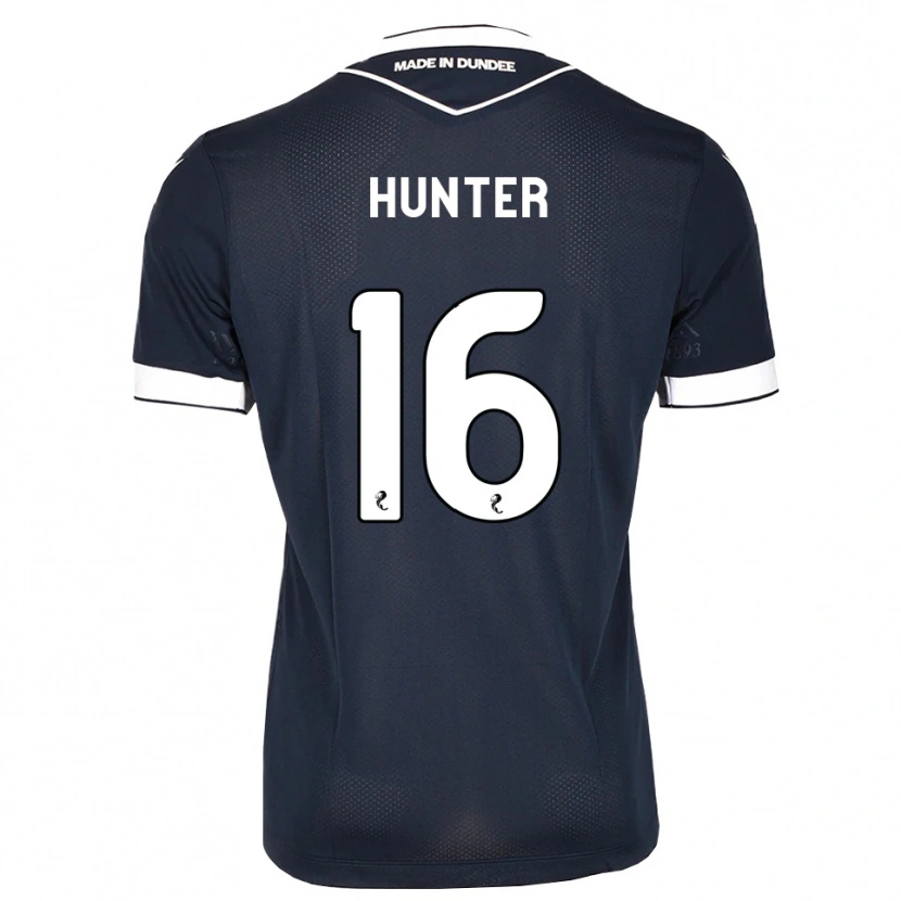 Danxen Kvinder Michael Hunter #16 Midnatsblå Hvid Hjemmebane Spillertrøjer 2026/27 Trøje T-Shirt