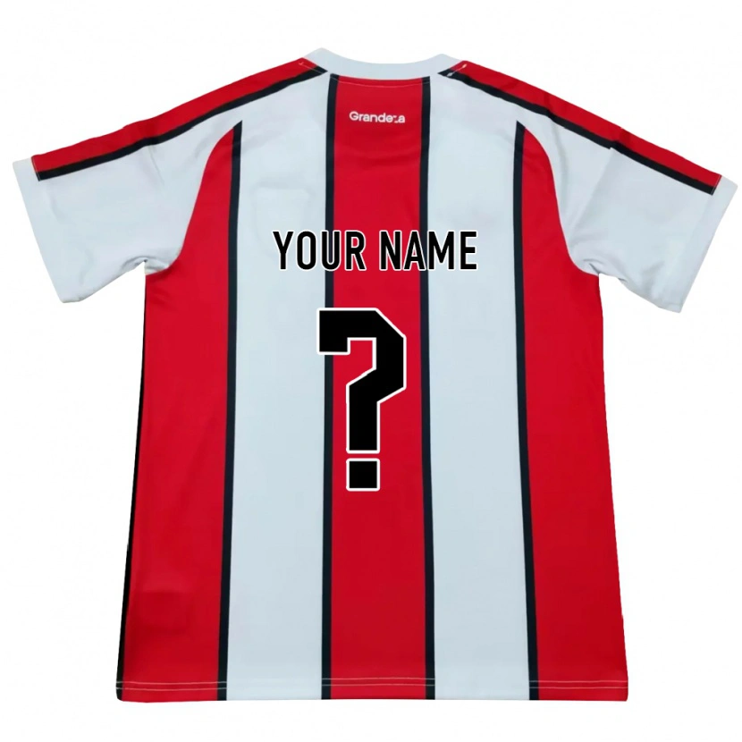 Danxen Kvinder Dit Navn #0 Hvid Rød Sort Udebane Spillertrøjer 2026/27 Trøje T-Shirt