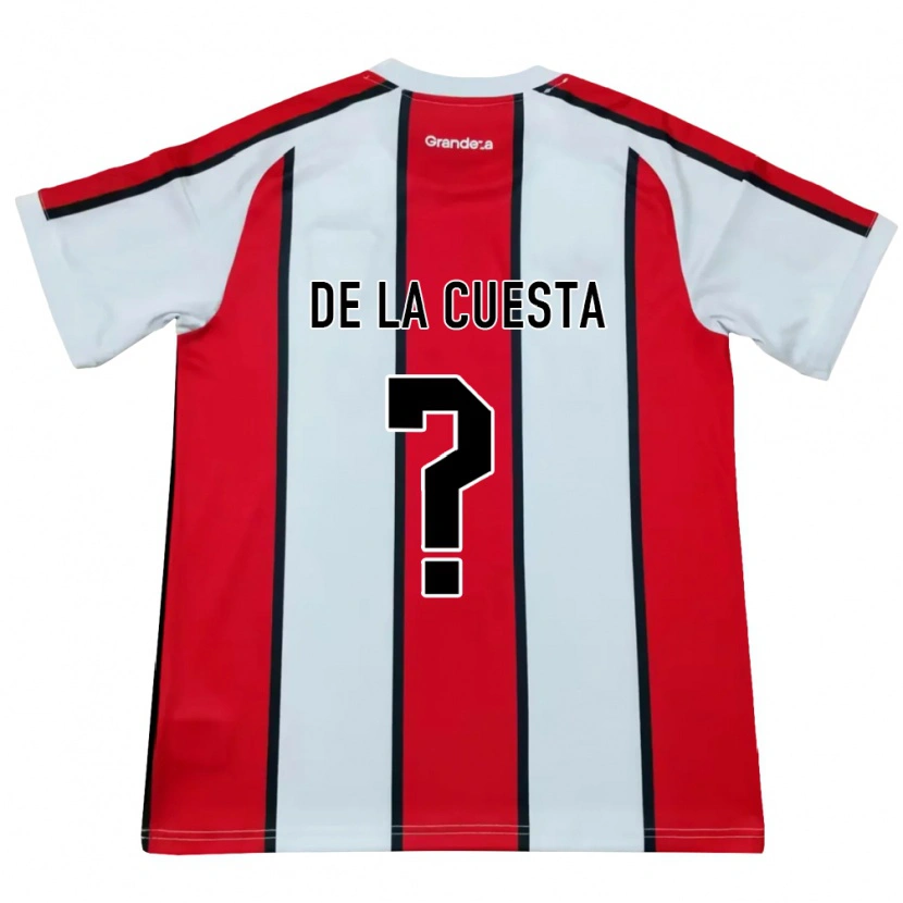 Danxen Kvinder Agustín De La Cuesta #0 Hvid Rød Sort Udebane Spillertrøjer 2026/27 Trøje T-Shirt