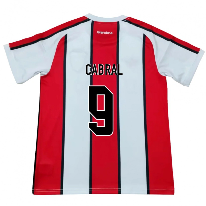 Danxen Kvinder Bruno Cabral #9 Hvid Rød Sort Udebane Spillertrøjer 2026/27 Trøje T-Shirt