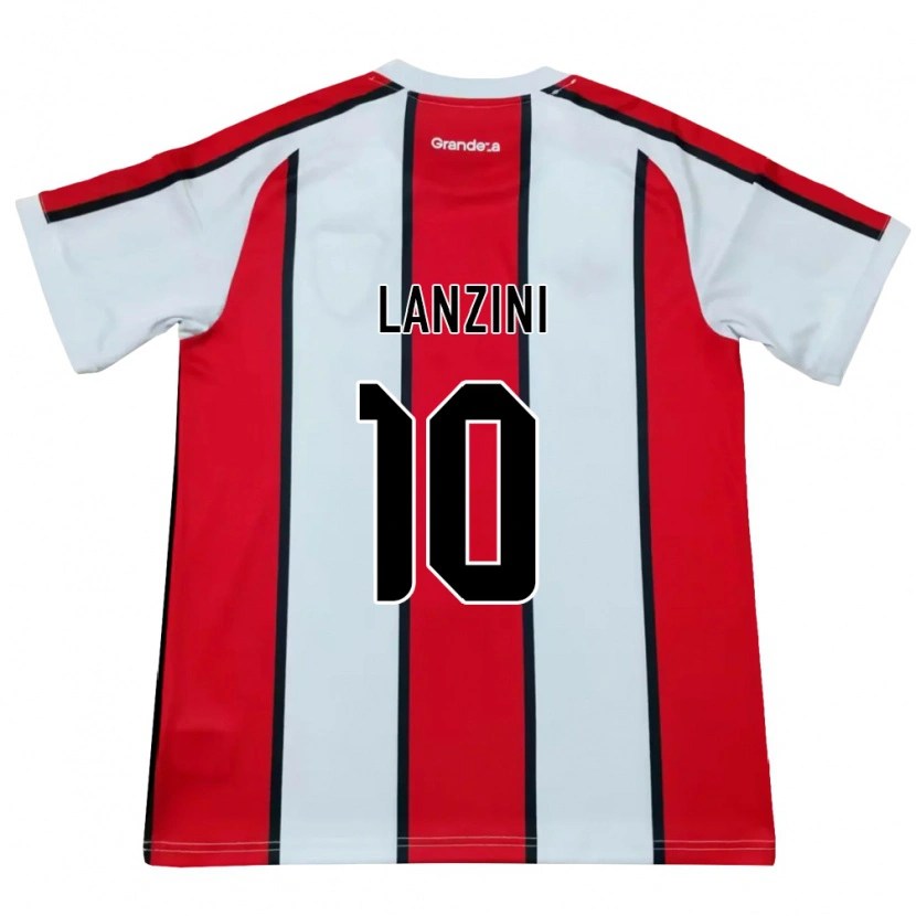 Danxen Kvinder Manuel Lanzini #10 Hvid Rød Sort Udebane Spillertrøjer 2026/27 Trøje T-Shirt