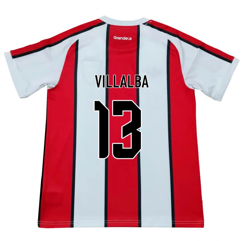 Danxen Kvinder Jonathan Villalba #13 Hvid Rød Sort Udebane Spillertrøjer 2026/27 Trøje T-Shirt