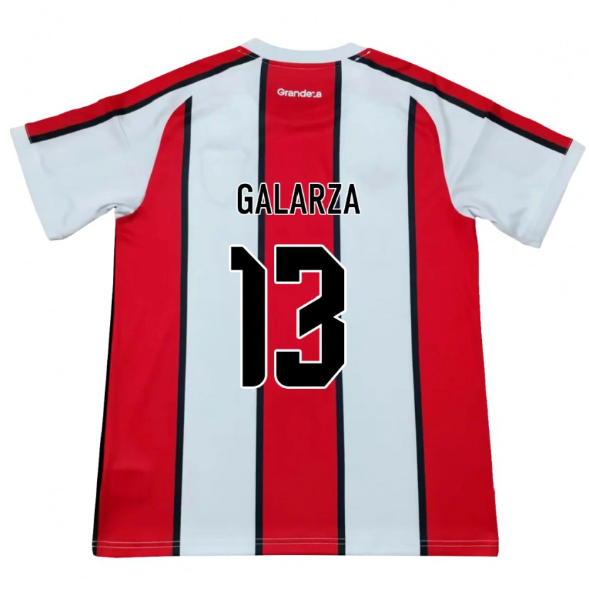 Danxen Kvinder Tomás Galarza #13 Hvid Rød Sort Udebane Spillertrøjer 2026/27 Trøje T-Shirt