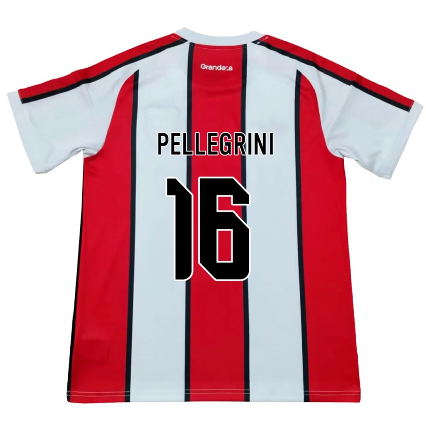 Danxen Kvinder Thiago Pellegrini #16 Hvid Rød Sort Udebane Spillertrøjer 2026/27 Trøje T-Shirt