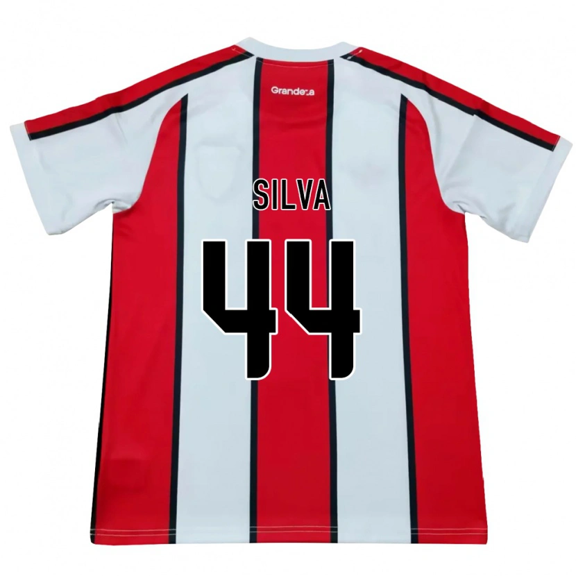 Danxen Kvinder Lucas Silva #44 Hvid Rød Sort Udebane Spillertrøjer 2026/27 Trøje T-Shirt
