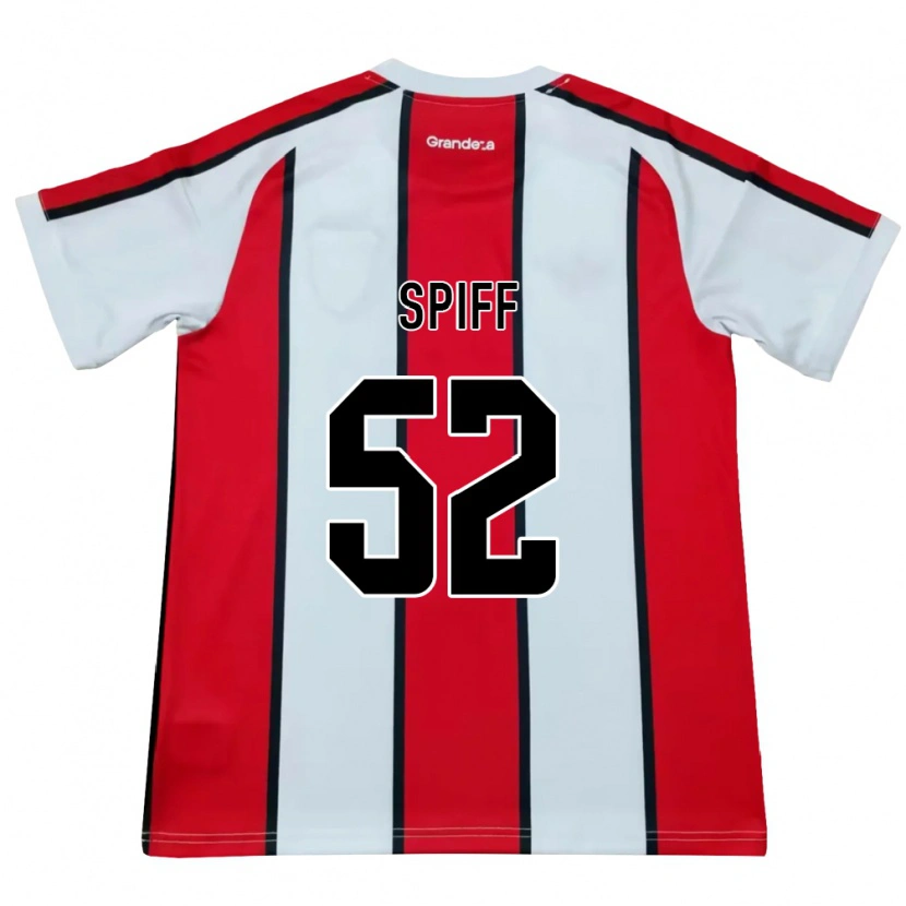 Danxen Kvinder Jonathan Spiff #52 Hvid Rød Sort Udebane Spillertrøjer 2026/27 Trøje T-Shirt