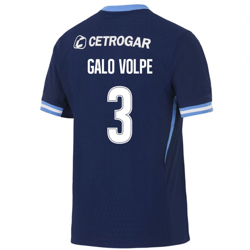 Danxen Kvinder Galo Volpe #3 Kongelig Blå Lyseblå Hvid Udebane Spillertrøjer 2026/27 Trøje T-Shirt