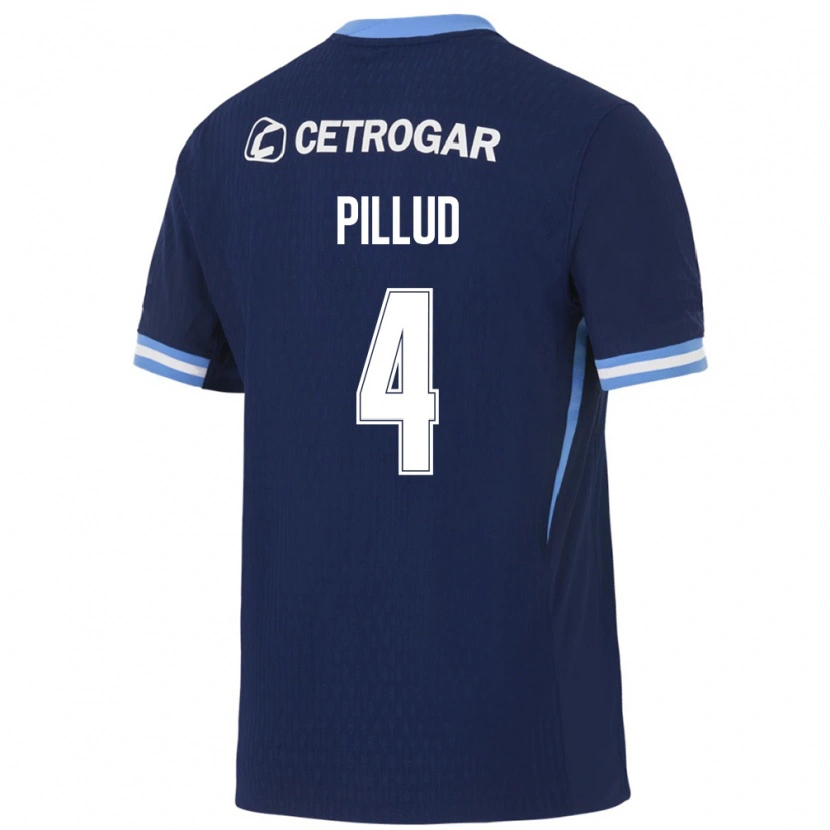 Danxen Kvinder Ivan Pillud #4 Kongelig Blå Lyseblå Hvid Udebane Spillertrøjer 2026/27 Trøje T-Shirt