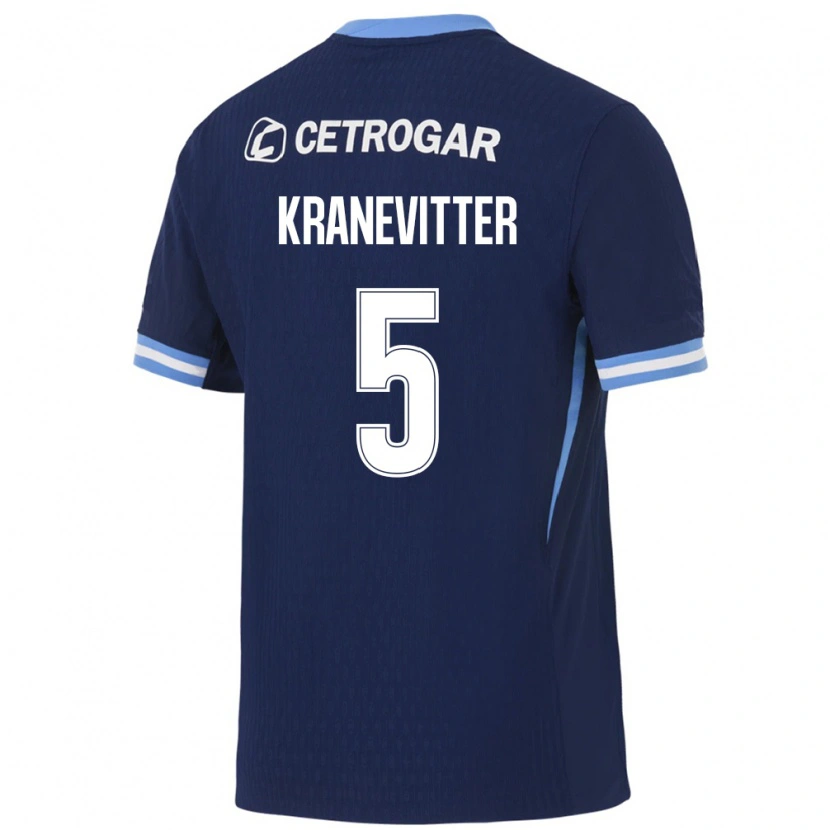 Danxen Kvinder Matías Kranevitter #5 Kongelig Blå Lyseblå Hvid Udebane Spillertrøjer 2026/27 Trøje T-Shirt