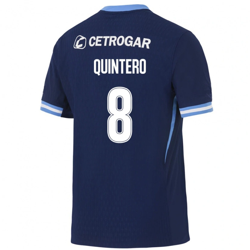 Danxen Kvinder Juan Fernando Quintero #8 Kongelig Blå Lyseblå Hvid Udebane Spillertrøjer 2026/27 Trøje T-Shirt