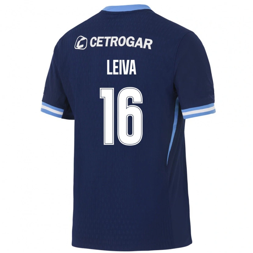 Danxen Kvinder Gonzalo Leiva #16 Kongelig Blå Lyseblå Hvid Udebane Spillertrøjer 2026/27 Trøje T-Shirt