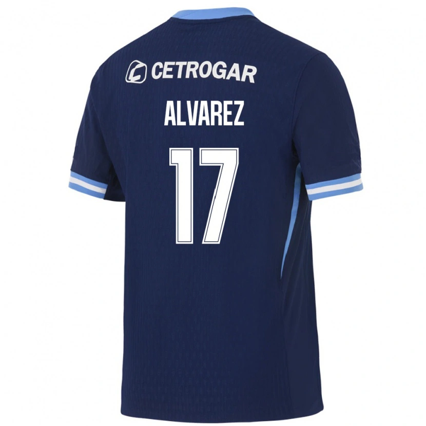 Danxen Kvinder Lucas Alvarez #17 Kongelig Blå Lyseblå Hvid Udebane Spillertrøjer 2026/27 Trøje T-Shirt