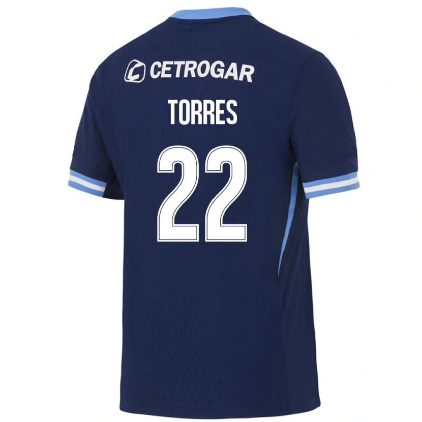 Danxen Kvinder Elías Torres #22 Kongelig Blå Lyseblå Hvid Udebane Spillertrøjer 2026/27 Trøje T-Shirt