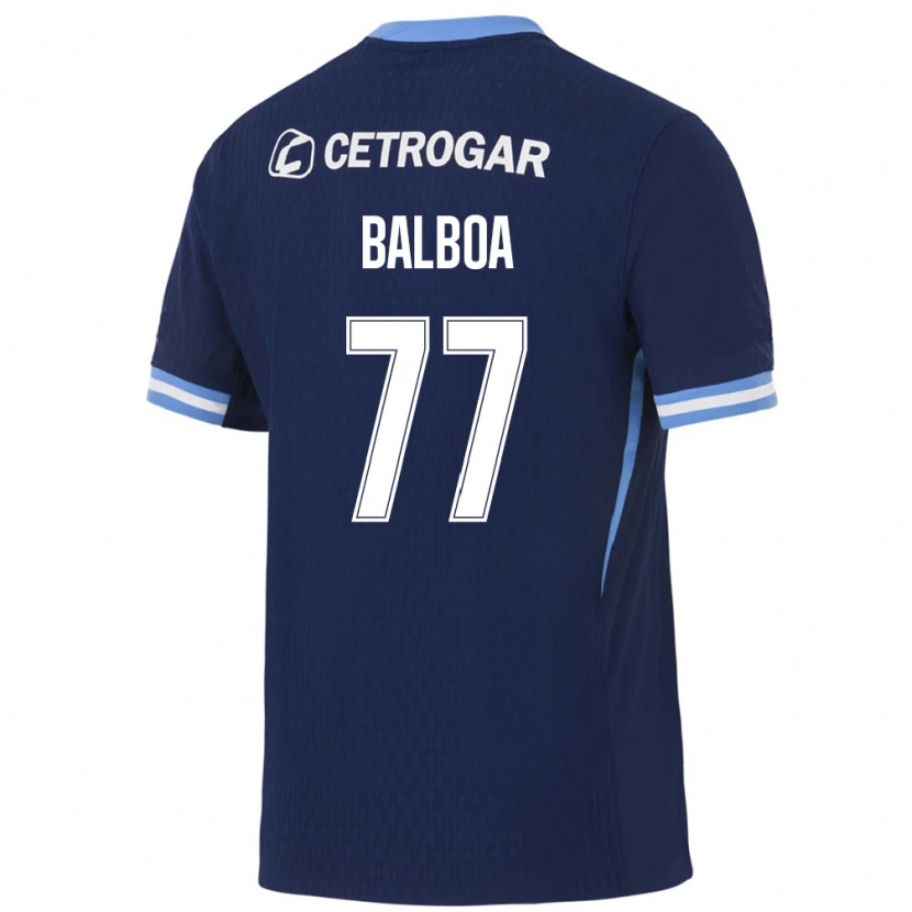 Danxen Kvinder Adrián Balboa #77 Kongelig Blå Lyseblå Hvid Udebane Spillertrøjer 2026/27 Trøje T-Shirt