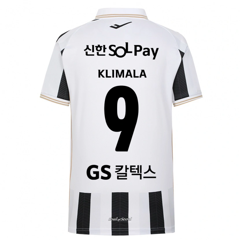 Danxen Kvinder Patryk Klimala #9 Sort Hvid Udebane Spillertrøjer 2026/27 Trøje T-Shirt