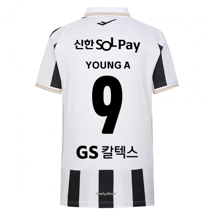 Danxen Kvinder Young-A Yoo #9 Sort Hvid Udebane Spillertrøjer 2026/27 Trøje T-Shirt
