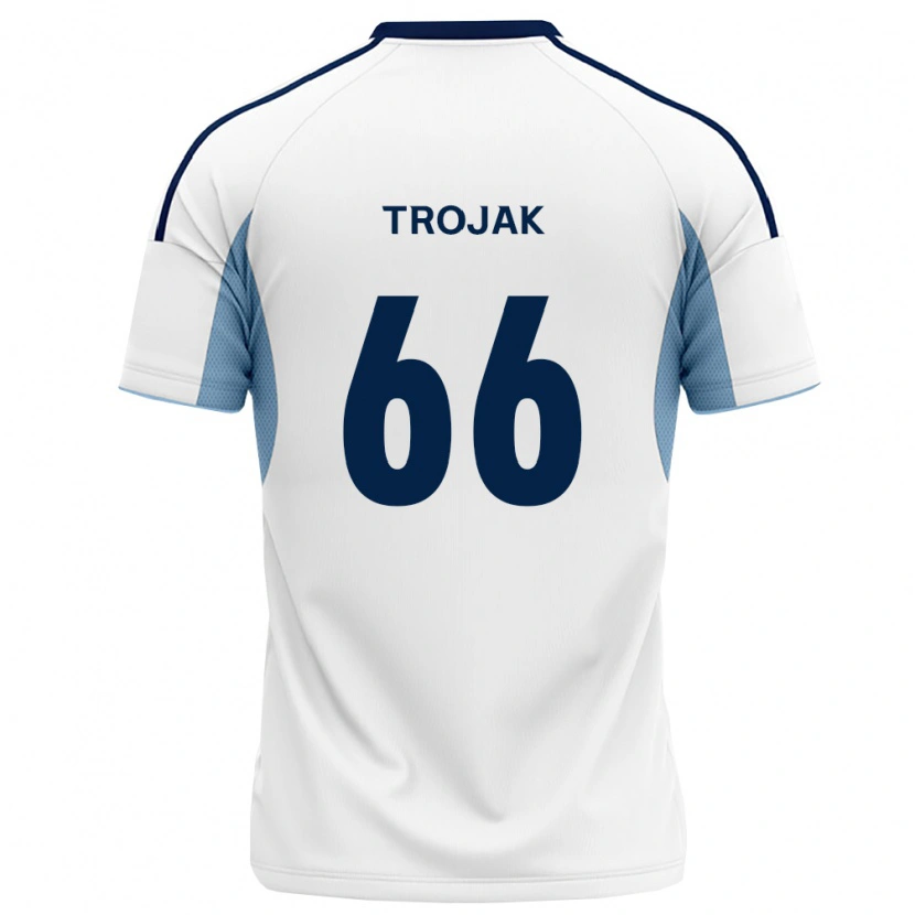 Danxen Kvinder Milosz Trojak #66 Kongelig Blå Hvid Udebane Spillertrøjer 2026/27 Trøje T-Shirt