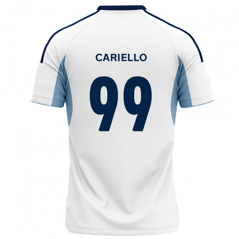 Danxen Kvinder Yago Cariello #99 Kongelig Blå Hvid Udebane Spillertrøjer 2026/27 Trøje T-Shirt
