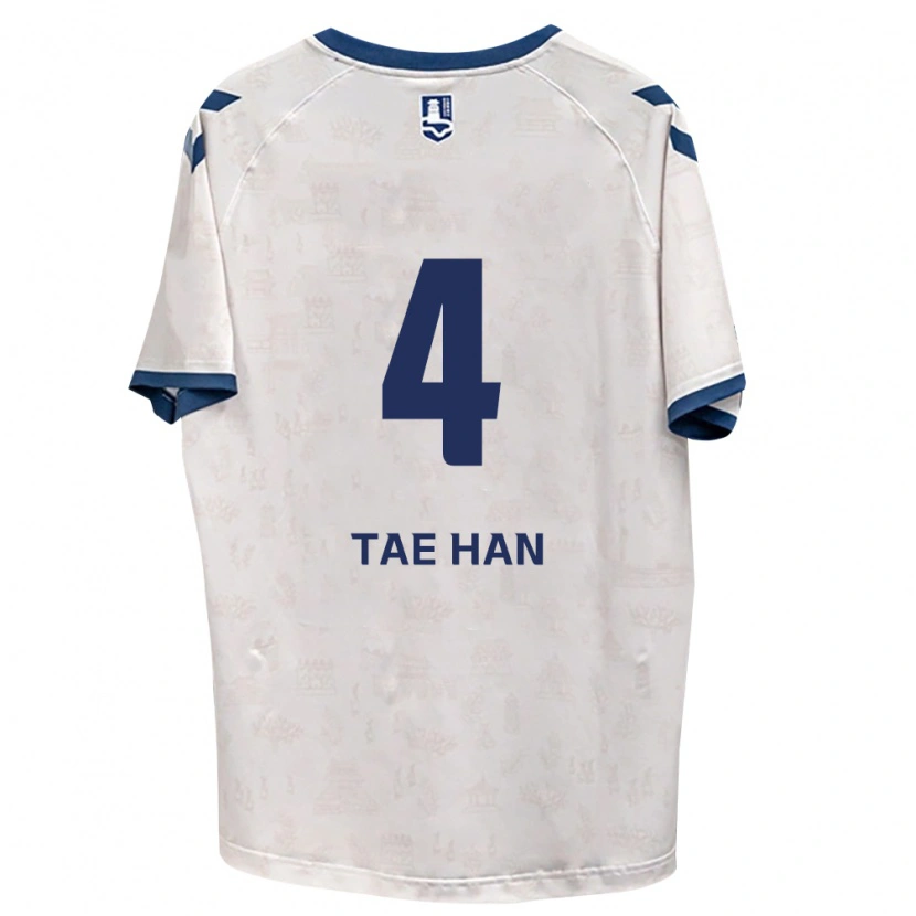 Danxen Kvinder Tae-Han Kim #4 Kongelig Blå Hvid Udebane Spillertrøjer 2026/27 Trøje T-Shirt