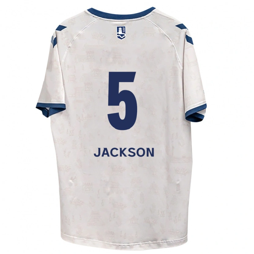 Danxen Kvinder Lachlan Jackson #5 Kongelig Blå Hvid Udebane Spillertrøjer 2026/27 Trøje T-Shirt