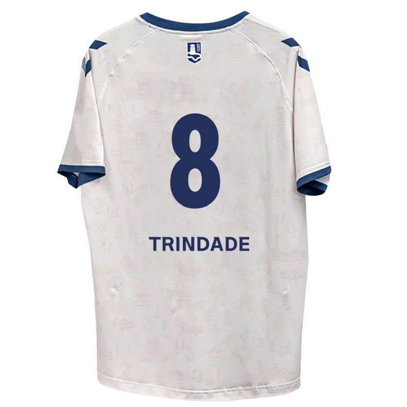 Danxen Kvinder Matheus Trindade #8 Kongelig Blå Hvid Udebane Spillertrøjer 2026/27 Trøje T-Shirt