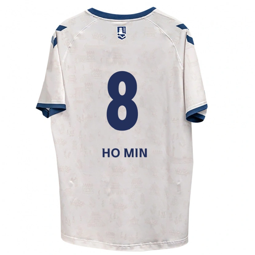 Danxen Kvinder Ho-Min Kang #8 Kongelig Blå Hvid Udebane Spillertrøjer 2026/27 Trøje T-Shirt