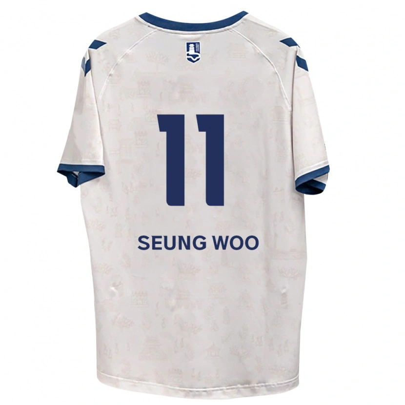 Danxen Kvinder Seung-Woo Lee #11 Kongelig Blå Hvid Udebane Spillertrøjer 2026/27 Trøje T-Shirt