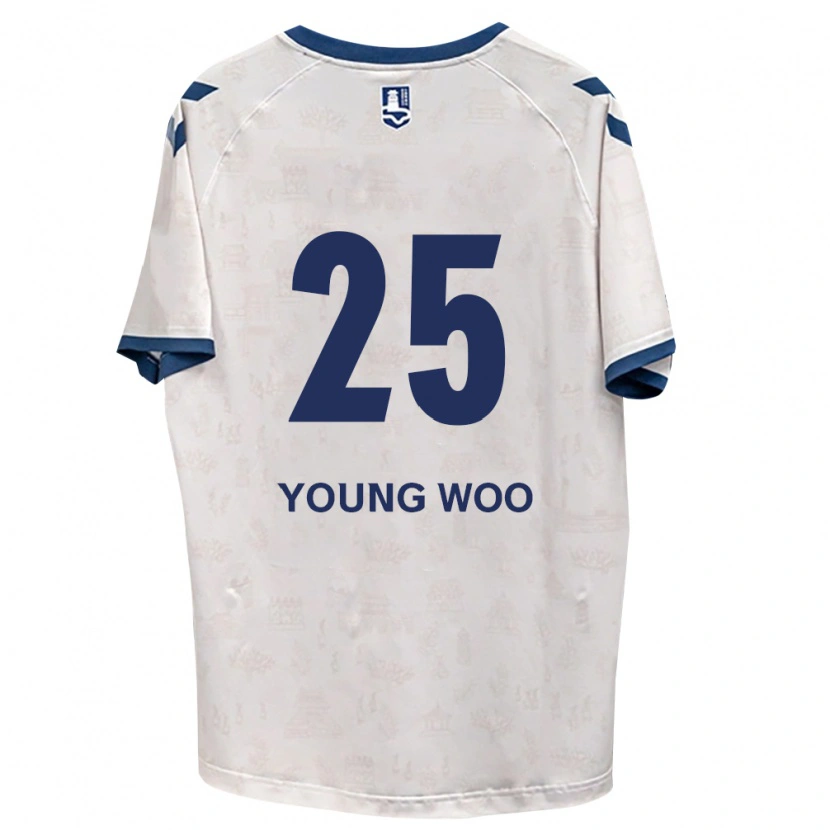 Danxen Kvinder Young-Woo Jang #25 Kongelig Blå Hvid Udebane Spillertrøjer 2026/27 Trøje T-Shirt