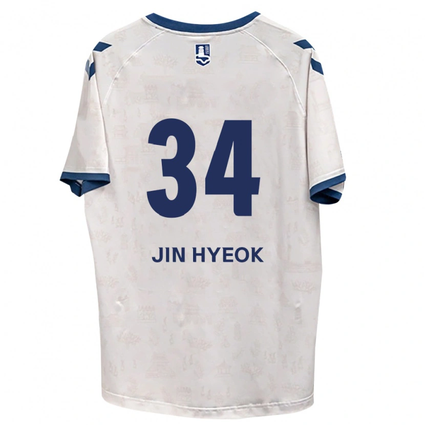 Danxen Kvinder Jin-Hyeok Choi #34 Kongelig Blå Hvid Udebane Spillertrøjer 2026/27 Trøje T-Shirt
