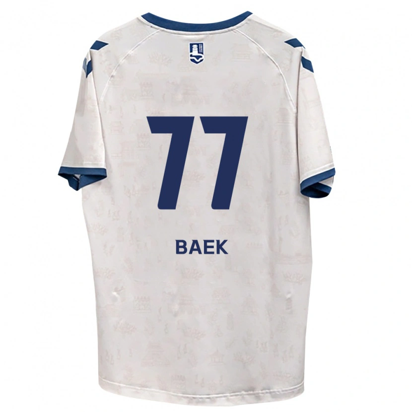 Danxen Kvinder Kyeong Baek #77 Kongelig Blå Hvid Udebane Spillertrøjer 2026/27 Trøje T-Shirt