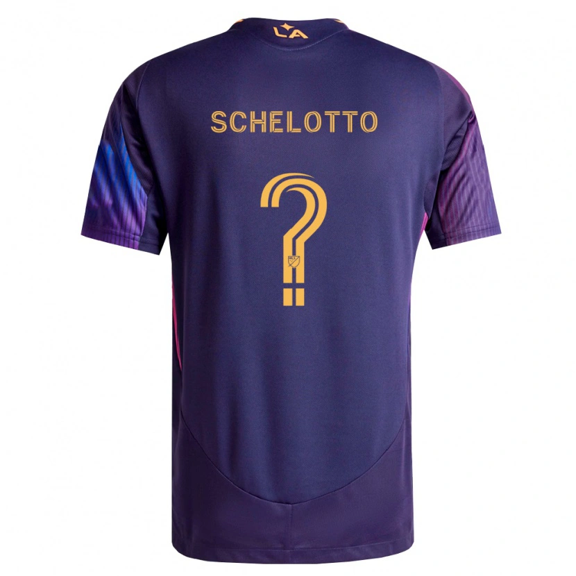 Danxen Kvinder Nicolas Barros Schelotto #0 Dyb Lilla Gul Udebane Spillertrøjer 2026/27 Trøje T-Shirt