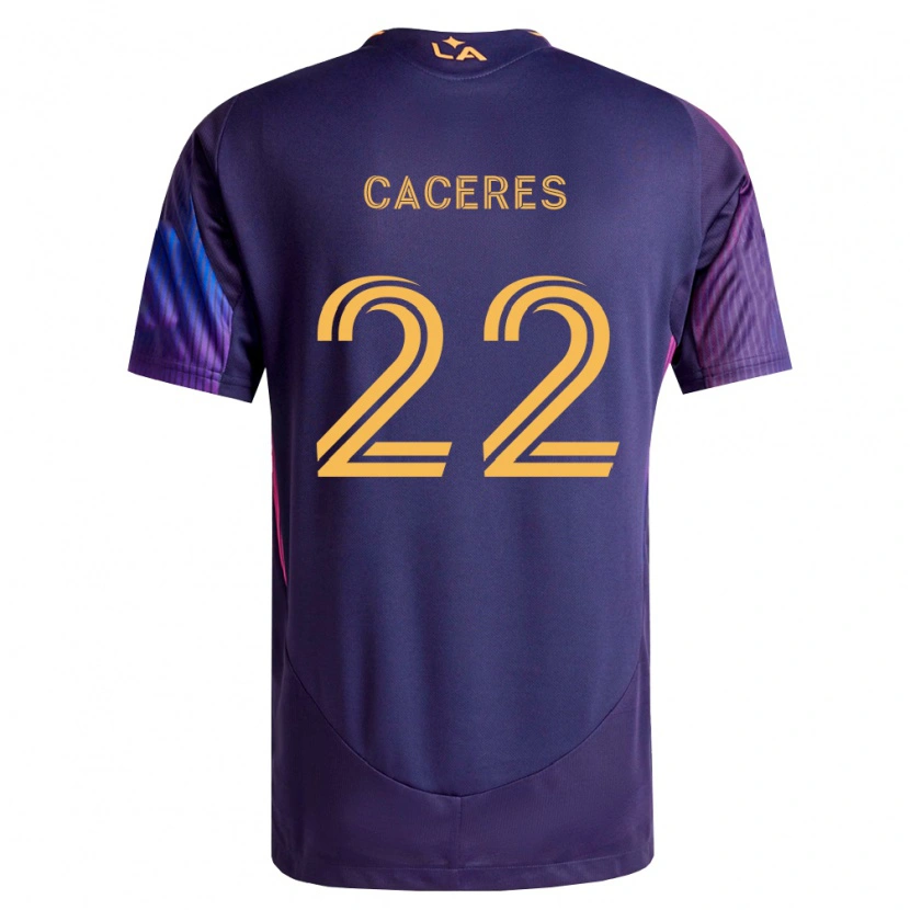 Danxen Kvinder Martín Cáceres #22 Dyb Lilla Gul Udebane Spillertrøjer 2026/27 Trøje T-Shirt