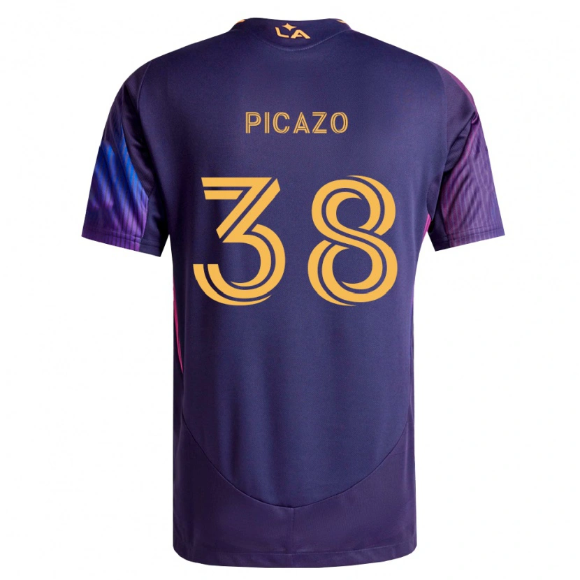 Danxen Kvinder Axel Picazo #38 Dyb Lilla Gul Udebane Spillertrøjer 2026/27 Trøje T-Shirt